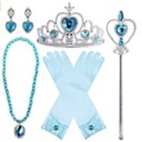 Princess Elsa Gloves Necklace Outfits Girls