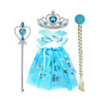 Princess Elsa Skirt Gloves Outfits Girls