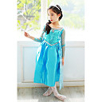 Princess Fairytale Elsa Dress Cosplay Costume Flower Girl Dress Girls