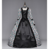 Princess Maria Antonietta Floral Style Rococo Victorian Renaissance Vacation Dress Dress Party Costume Masquerade Women