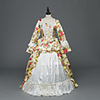 Princess Maria Antonietta Floral Style Rococo Victorian Renaissance Vacation Dress Dress Party Costume Masquerade Women