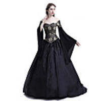 Princess Maria Antonietta Floral Style Rococo Victorian Renaissance Vacation Dress Dress Party Costume Masquerade Women