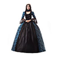 Princess Maria Antonietta Floral Style Rococo Victorian Renaissance Vacation Dress Dress Party Costume Masquerade Women
