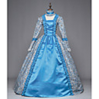 Princess Maria Antonietta Floral Style Rococo Victorian Renaissance Vacation Dress Dress Party Costume Masquerade Women