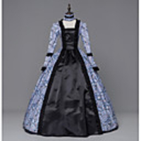 Princess Maria Antonietta Floral Style Rococo Victorian Renaissance Vacation Dress Dress Party Costume Masquerade Women