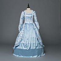 Princess Maria Antonietta Floral Style Rococo Victorian Renaissance Vacation Dress Dress Party Costume Masquerade Women