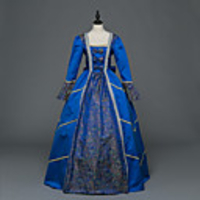 Princess Maria Antonietta Floral Style Rococo Victorian Renaissance Vacation Dress Dress Party Costume Masquerade Women