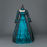 Princess Maria Antonietta Floral Style Rococo Victorian Renaissance Vacation Dress Dress Party Costume Masquerade Women