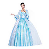 Princess Maria Antonietta Floral Style Rococo Victorian Renaissance Vacation Dress Dress Party Costume Masquerade Women