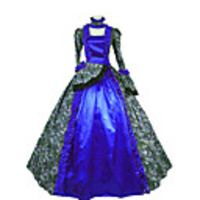 Princess Maria Antonietta Floral Style Rococo Victorian Renaissance Vacation Dress Dress Party Costume Masquerade Women