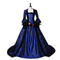 Princess Maria Antonietta Floral Style Rococo Victorian Renaissance Vacation Dress Dress Party Costume Masquerade Women