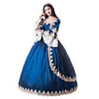 Princess Maria Antonietta Floral Style Rococo Victorian Renaissance Vacation Dress Dress Party Costume Masquerade Women