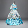 Princess Maria Antonietta Floral Style Rococo Victorian Renaissance Vacation Dress Dress Party Costume Masquerade Women