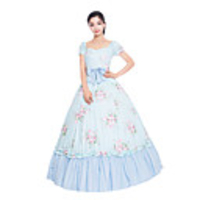 Princess Maria Antonietta Floral Style Rococo Victorian Renaissance Vacation Dress Dress Party Costume Masquerade Women
