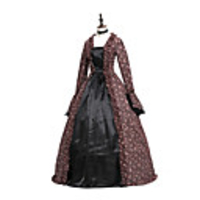 Princess Maria Antonietta Floral Style Rococo Victorian Renaissance Vacation Dress Dress Party Costume Masquerade Women