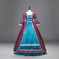 Princess Maria Antonietta Floral Style Rococo Victorian Renaissance Vacation Dress Dress Party Costume Masquerade Women