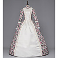 Princess Maria Antonietta Floral Style Rococo Victorian Renaissance Vacation Dress Dress Party Costume Masquerade Women