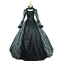 Princess Maria Antonietta Floral Style Rococo Victorian Renaissance Vacation Dress Dress Party Costume Masquerade Women