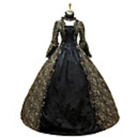 Princess Maria Antonietta Floral Style Rococo Victorian Renaissance Vacation Dress Dress Party Costume Masquerade Women