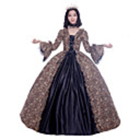 Princess Maria Antonietta Floral Style Rococo Victorian Renaissance Vacation Dress Dress Party Costume Masquerade Women