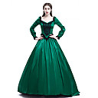 Princess Maria Antonietta Floral Style Rococo Victorian Renaissance Vacation Dress Dress Party Costume Masquerade Women