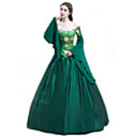Princess Maria Antonietta Floral Style Rococo Victorian Renaissance Vacation Dress Dress Party Costume Masquerade Women