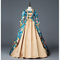 Princess Maria Antonietta Floral Style Rococo Victorian Renaissance Vacation Dress Dress Party Costume Masquerade Women