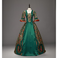 Princess Maria Antonietta Floral Style Rococo Victorian Renaissance Vacation Dress Dress Party Costume Masquerade Women