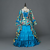 Princess Maria Antonietta Floral Style Rococo Victorian Renaissance Vacation Dress Dress Party Costume Masquerade Women