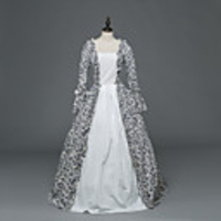 Princess Maria Antonietta Floral Style Rococo Victorian Renaissance Vacation Dress Dress Party Costume Masquerade Women
