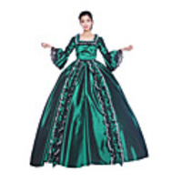 Princess Maria Antonietta Floral Style Rococo Victorian Renaissance Vacation Dress Dress Party Costume Masquerade Women