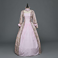 Princess Maria Antonietta Floral Style Rococo Victorian Renaissance Vacation Dress Dress Party Costume Masquerade Women