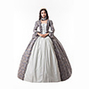Princess Maria Antonietta Floral Style Rococo Victorian Renaissance Vacation Dress Dress Party Costume Masquerade Women