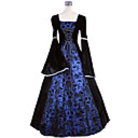 Princess Maria Antonietta Floral Style Rococo Victorian Renaissance Vacation Dress Dress Party Costume Masquerade Women