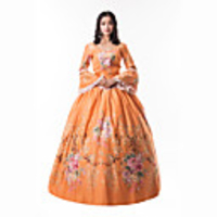 Princess Maria Antonietta Floral Style Rococo Victorian Renaissance Vacation Dress Dress Party Costume Masquerade Women