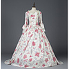 Princess Maria Antonietta Floral Style Rococo Victorian Renaissance Vacation Dress Dress Party Costume Masquerade Women