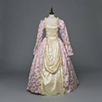Princess Maria Antonietta Floral Style Rococo Victorian Renaissance Vacation Dress Dress Party Costume Masquerade Women
