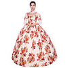 Princess Maria Antonietta Floral Style Rococo Victorian Renaissance Vacation Dress Dress Party Costume Masquerade Women