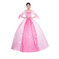 Princess Maria Antonietta Floral Style Rococo Victorian Renaissance Vacation Dress Dress Party Costume Masquerade Women
