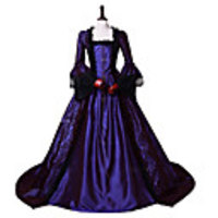 Princess Maria Antonietta Floral Style Rococo Victorian Renaissance Vacation Dress Dress Party Costume Masquerade Women