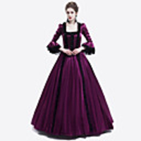 Princess Maria Antonietta Floral Style Rococo Victorian Renaissance Vacation Dress Dress Party Costume Masquerade Women