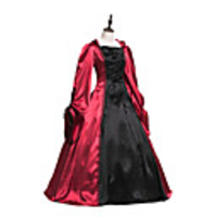 Princess Maria Antonietta Floral Style Rococo Victorian Renaissance Vacation Dress Dress Party Costume Masquerade Women