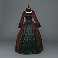 Princess Maria Antonietta Floral Style Rococo Victorian Renaissance Vacation Dress Dress Party Costume Masquerade Women
