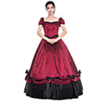 Princess Maria Antonietta Floral Style Rococo Victorian Renaissance Vacation Dress Dress Party Costume Masquerade Women