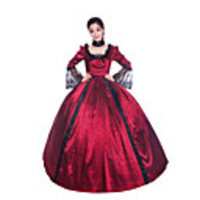 Princess Maria Antonietta Floral Style Rococo Victorian Renaissance Vacation Dress Dress Party Costume Masquerade Women