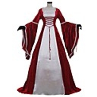 Princess Maria Antonietta Floral Style Rococo Victorian Renaissance Vacation Dress Dress Party Costume Masquerade Women