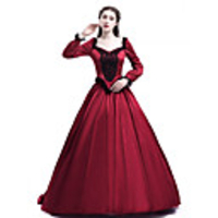 Princess Maria Antonietta Floral Style Rococo Victorian Renaissance Vacation Dress Dress Party Costume Masquerade Women