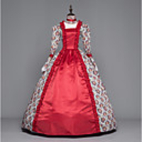Princess Maria Antonietta Floral Style Rococo Victorian Renaissance Vacation Dress Dress Party Costume Masquerade Women