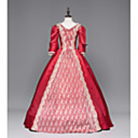Princess Maria Antonietta Floral Style Rococo Victorian Renaissance Vacation Dress Dress Party Costume Masquerade Women