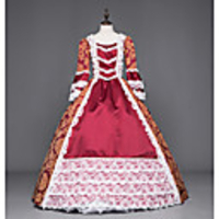 Princess Maria Antonietta Floral Style Rococo Victorian Renaissance Vacation Dress Dress Party Costume Masquerade Women